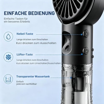 Ruční ventilátor Flanliy, černý