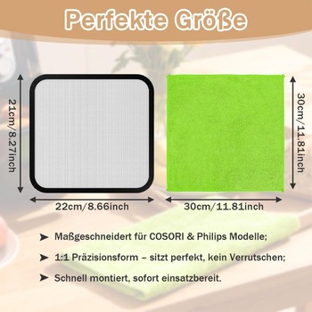 Príslušenstvo k fritéze Cosori s ochranou proti rozstreku a mikrovláknovými utierkami