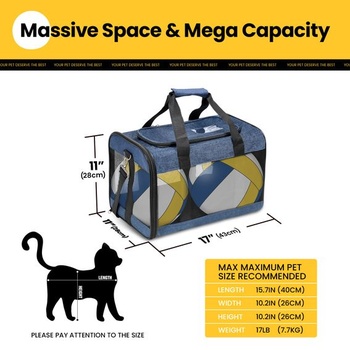 Conlun Cat Carrier M, prepravka na prepravu mačiek schválená pre lietadlá do 7 kg, D 43 x Š 28 x V