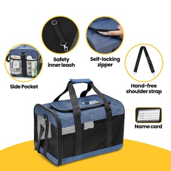 Conlun Cat Carrier M, prepravka na prepravu mačiek schválená pre lietadlá do 7 kg, D 43 x Š 28 x V