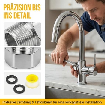2 kusy redukce z 1 palec na 3/4 palce, nerezová redukce, adaptér z 1 palec na 3/4 palce, voda s