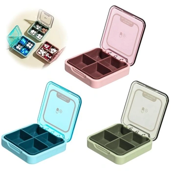Krabička na tablety se 3 přihrádkami, 4 přihrádky, mini…