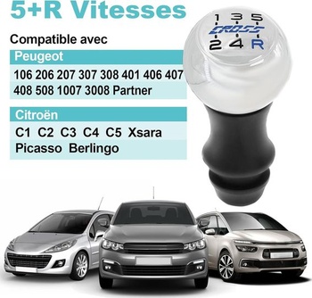 Radiaca páka, radiaca páka pre 5 rýchlostí, tlačidlo radenia, radiaca páka pre modely 106, 206, 207,