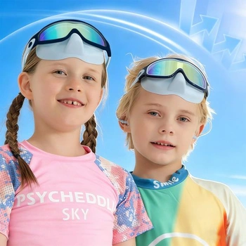 Dětské plavecké brýle s ušními špunty, dětské potápěčské brýle s nosním klipem, potápěčské brýle