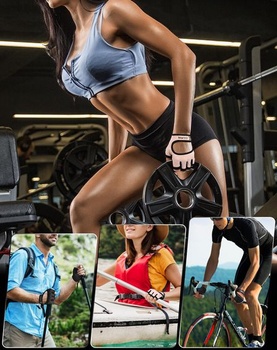 Priedušné fitness rukavice COFIT, protišmykové tréningové rukavice pre ženy a mužov s oporou
