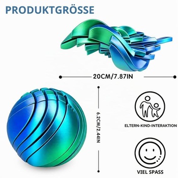 3D tlačená fidget loptička, antistresová loptička s efektom morphslime, senzorická loptička podobná