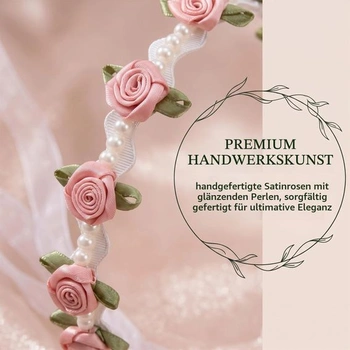 Květinová čelenka, dirndl čelenka, modré růže, tradiční vlasové doplňky