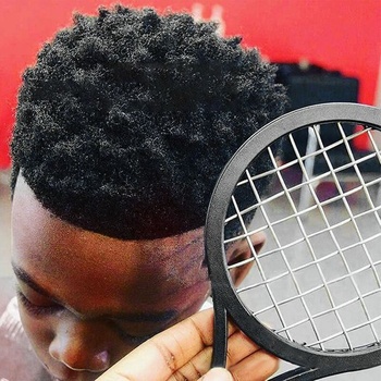 Hřeben na afro kudrlinky Twist Comb, alternativa houbičky na vlasy v designu tenisové rakety,
