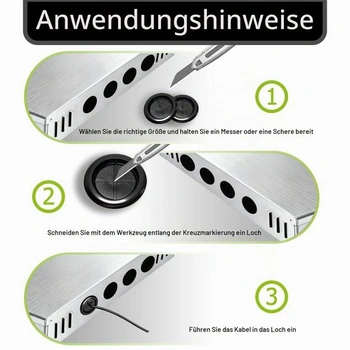 20 kusů gumových kabelových průchodek 25 mm, vodotěsných, černých 25 mm - 20 ks