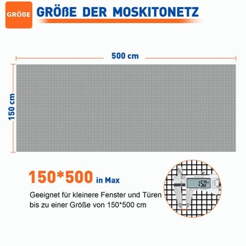 Sieť proti hmyzu 150 x 500 cm HOFUDON