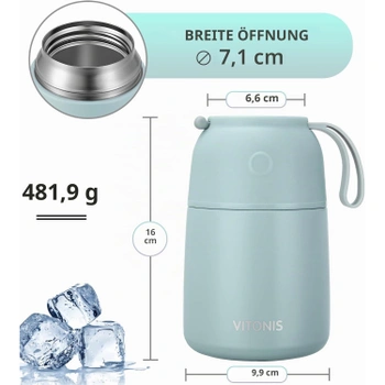 Termonádoba VITONIS se lžící 500 ml, zelená