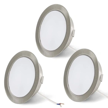 Balenie 3 kusov zapustených LED bodových svetiel, 12V LED bodové svetlo, neutrálna biela, stmievateľné,