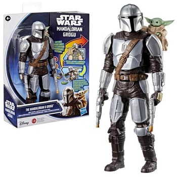 Star Wars: Mandalorian a Grogu: Bounty Hunter Blaster, akční figurka (28 cm) se zvukovými efekty,