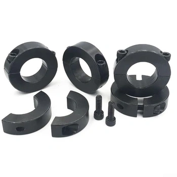 Upínací krúžok na ochranu hriadeľa, dvojito delený, 10 mm až 40 mm, verzia z čiernej ocele (13 mm)