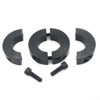 Upínací krúžok na ochranu hriadeľa, dvojito delený, 10 mm až 40 mm, verzia z čiernej ocele (13 mm)