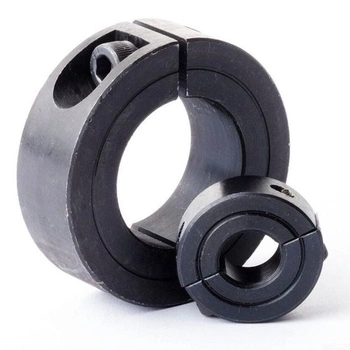 Upínací krúžok na ochranu hriadeľa, dvojito delený, 10 mm až 40 mm, verzia z čiernej ocele (13 mm)