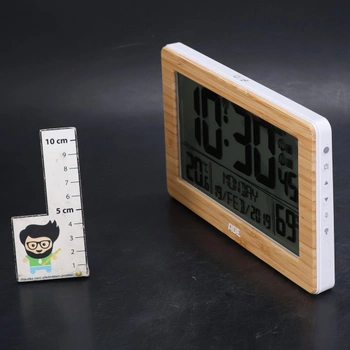 Digitálne rádiom riadené hodiny ADE XL s extra veľkými číslicami | Stolové hodiny s 2 časmi budenia a