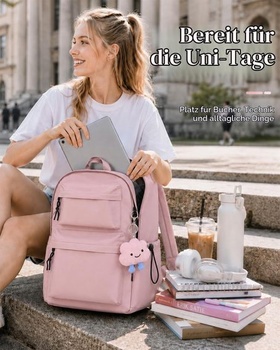 Batoh BECOJADDE pre ženy a dievčatá, vhodný pre 15,6 palcové notebooky, ľahký, vodoodpudivý, veľká
