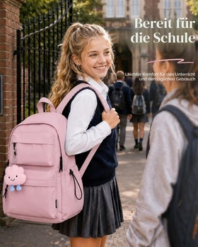 Batoh BECOJADDE pre ženy a dievčatá, vhodný pre 15,6 palcové notebooky, ľahký, vodoodpudivý, veľká