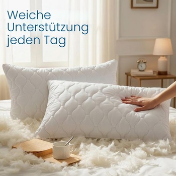 Vankúš Utopia Bedding 40x80 cm, sada 1 ks, Posteľ a dekoratívny vankúš 40x80 cm (1 balenie), biela 1