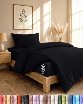 Utopia Bedding 3dielna sada posteľnej bielizne - Čierna…
