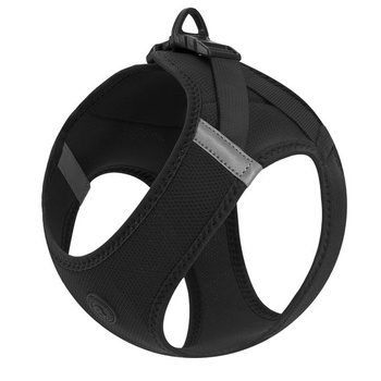 Postroj pre malé psy (s prackou) Air-Mesh s reflexnými pruhmi (čierny, L) Čierny L