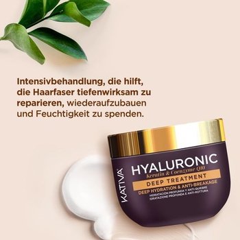 KATIVA - Intenzívna vlasová maska ​​s hyalurónovou keratínom Q10 | 300 ml