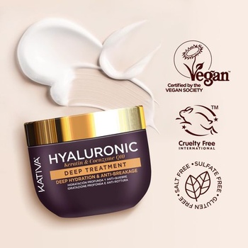 KATIVA - Intenzívna vlasová maska ​​s hyalurónovou keratínom Q10 | 300 ml