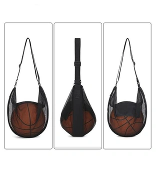 Basketbalová taška s ramenním popruhem, vnitřní kapsa, síťovaná kapsa na míč, velkokapacitní úložný