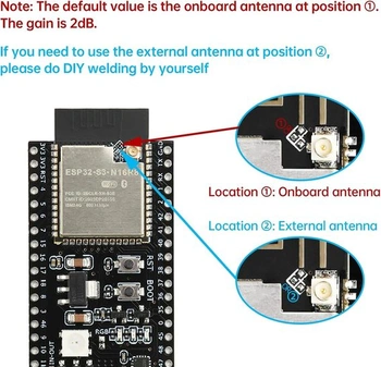 Diymore pro ESP32-S3 DevKitC-1 N16R8 modul, rozšiřující deska pro ESP32 S3 1-N16R8 vývojová deska s