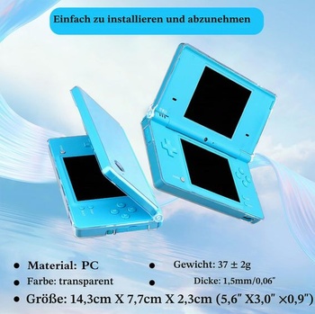 Priehľadný kryt OSTENT z tvrdého krištáľu pre Nintendo DSi a DSi.