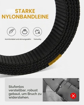 Pánsky pracovný opasok CHAOREN, látkový opasok bez kovu, 38 mm čierny, pás 80-90 cm (celková dĺžka