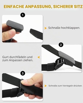 Pánsky pracovný opasok CHAOREN, látkový opasok bez kovu, 38 mm čierny, pás 80-90 cm (celková dĺžka
