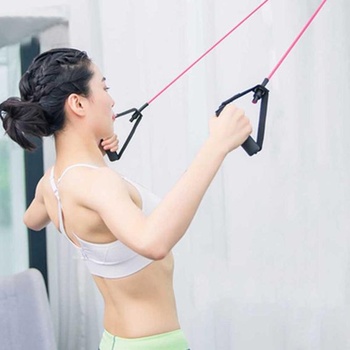 Odporová guma, fitness strečová guma z latexu, červená
