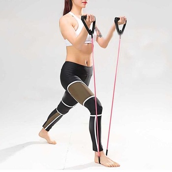 Odporová guma, fitness strečová guma z latexu, červená