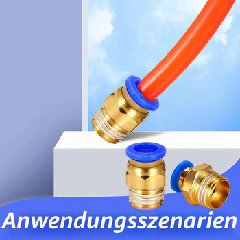 10 kusů přímých fitinek s vnějším průměrem trubky 8 mm x vnějším závitem 1/4 BSP pro systémy