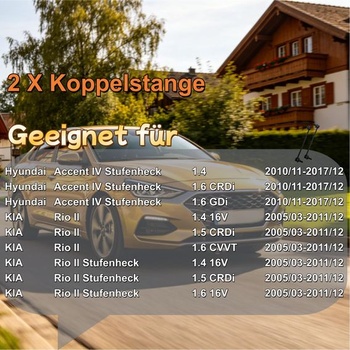 2x Tyč stabilizátora predný 54830-1G000 pre Accent III MC Rio II JB 34475 01 34476 01