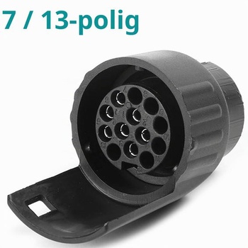 Adaptér pre príves 7-pinový na 13pinový, 12V 7pinový adaptér z auta na 13pinový príves, vodotesný
