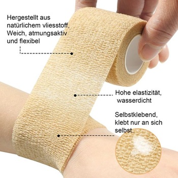 Samolepiace obväz, 8 roliek, 5 cm, obväzový materiál, náplasť, zelená