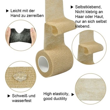 Samolepiace obväz, 8 roliek, 5 cm, obväzový materiál, náplasť, zelená