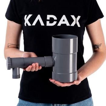 KADAX Zberač dažďovej vody 100 mm, Zberač dažďovej vody do zvodu, Odvádzač dažďovej vody s integrovaným