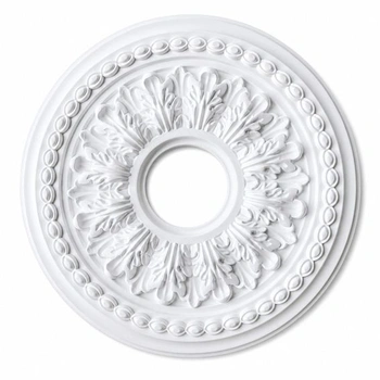 Okrúhly PU panel lampy, vnútorný priemer 8 cm, vonkajší priemer 26 cm, stropná rozeta, biela stropná