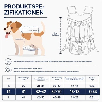 Batoh pro psy do 10 kg Zinueen