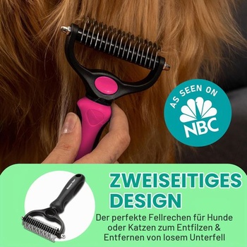 MaxPower Planet Dog and Cat Brush - Jemná kefa na podsrsť pre dlhosrsté zvieratá - Obojstranná