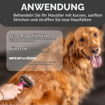 MaxPower Planet Dog and Cat Brush - Jemná kefa na podsrsť pre dlhosrsté zvieratá - Obojstranná
