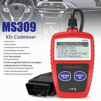 DollaTek MS309 OBDII skener Viacjazyčný automobilový skener Diagnostický nástroj pre motor