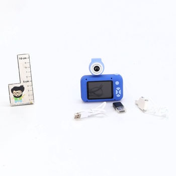 Digitální fotoaparát ARNSSIEN pro chlapce/dívky ve věku 3–12 let s otočným objektivem o 180°, 2,4