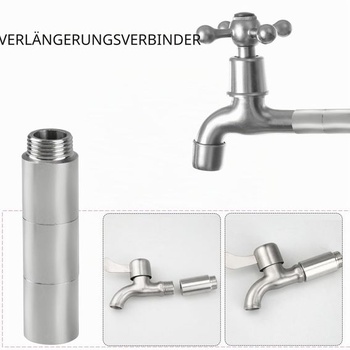 4 Predĺženie sprchovej hlavice 1/2 palca 30 mm, nerezová oceľ