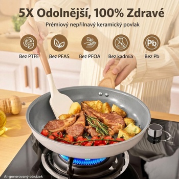 Sada panvíc N90031LID, 20/24/28 cm, 2 pokrievky, indukčná, šedá - N