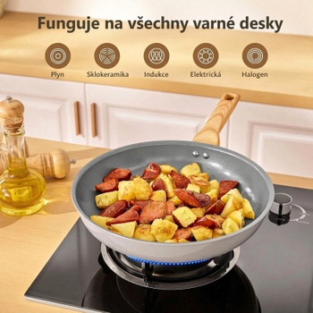 Sada panvíc N90031LID, 20/24/28 cm, 2 pokrievky, indukčná, šedá - N